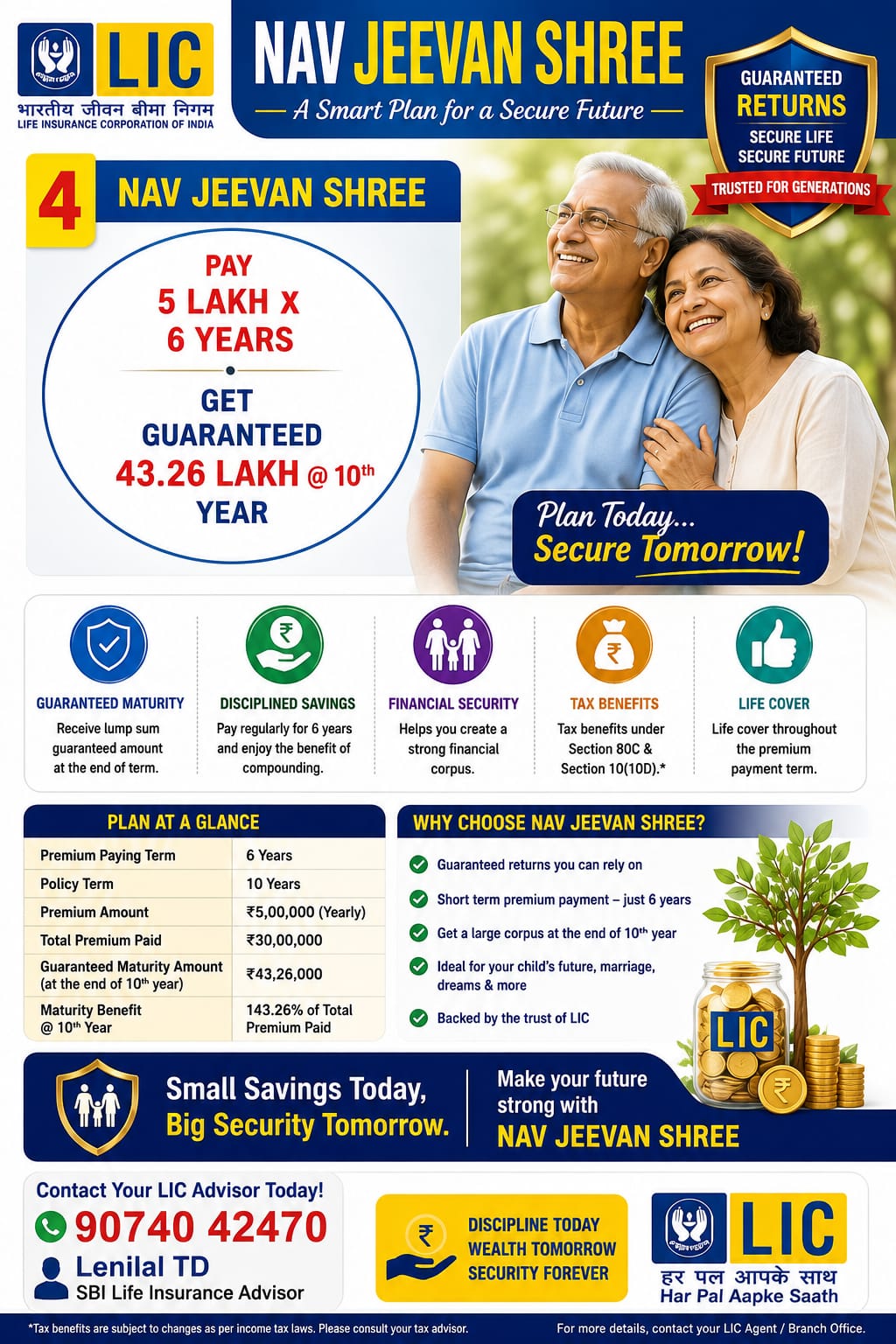 LIC Navjeevan Shree promotional creative